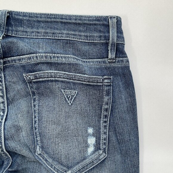 Guess Women’s Kate Skinny Low Rise Jeans Distressed Size 27 - Picture 14 of 14